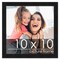 10x10 Solid Wood Picture Frame with UV-Resistant Acrylic & Acid-Free Backing, Available in 6 Finishes: Matte Black, Matte White, Metallic Bronze, Silver, Natural Wood Grain & Mahogany
